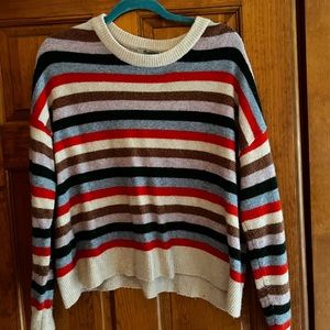 Colorful striped madewell sweater